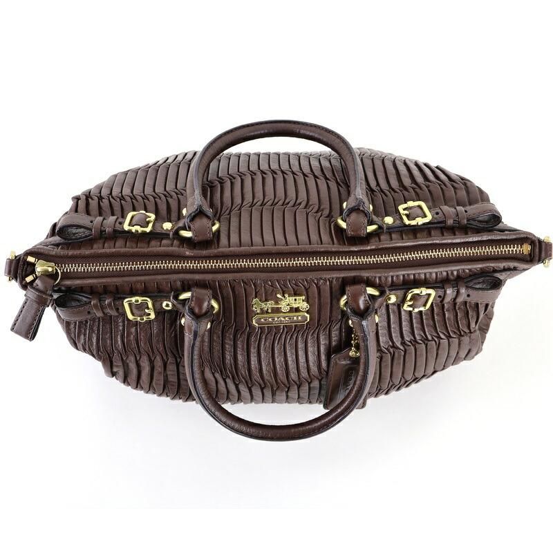 COACH（コーチ） バッグ ハンドバッグ ギャザードレザー 18620 ダーク