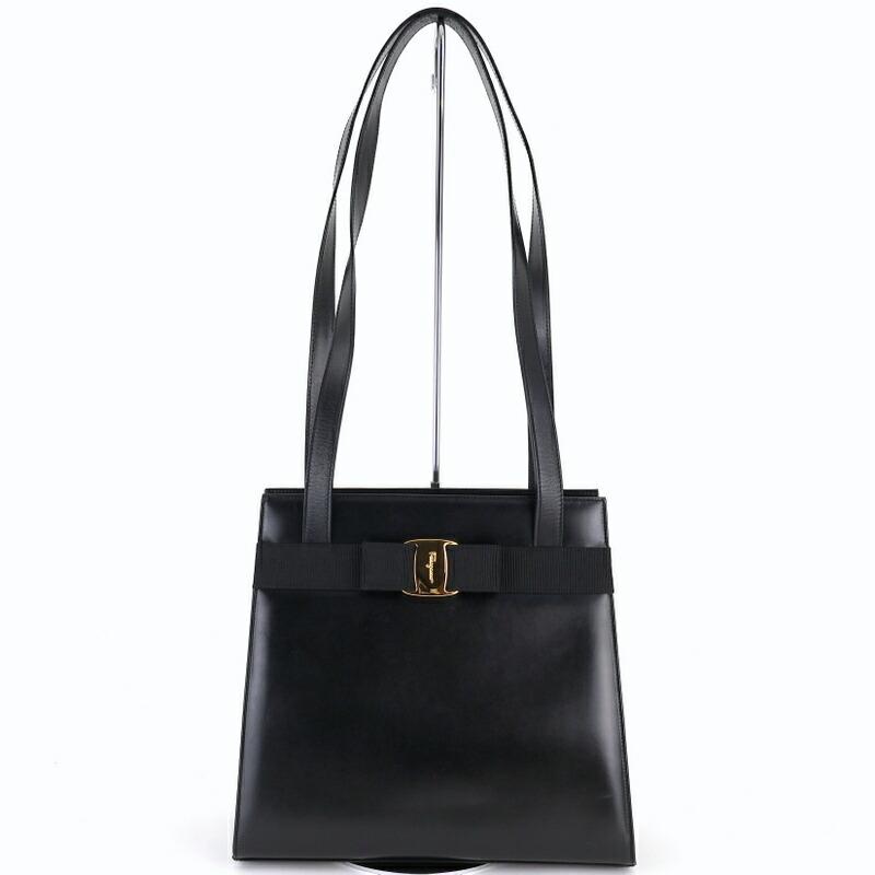 Salvatore Ferragamo ブラック トートバッグ VARA（Salvatore Ferragamo） サルヴァトーレ フェラガモ バッグ