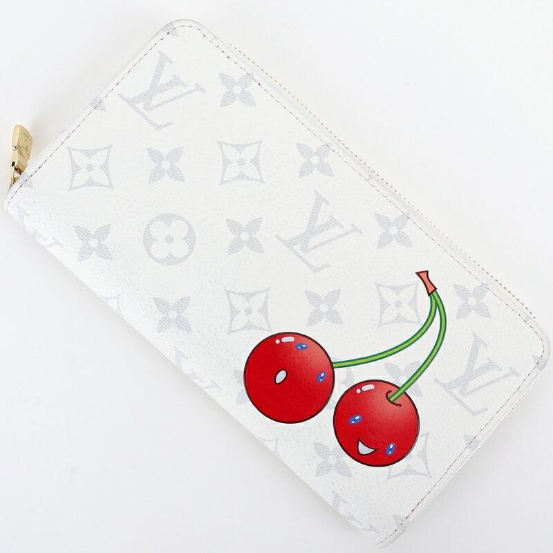 ルイヴィトン LOUIS VUITTON LV × TM ジッピー・ウォレット M14240 村上隆コラボ モノグラム ロングウォレット ラウンドファスナー 長財布 モノグラムキャンバス ホワイト 新品 ルイヴィトン × 村上隆 ジッピーウォレット M14240 LV × TM チェリー