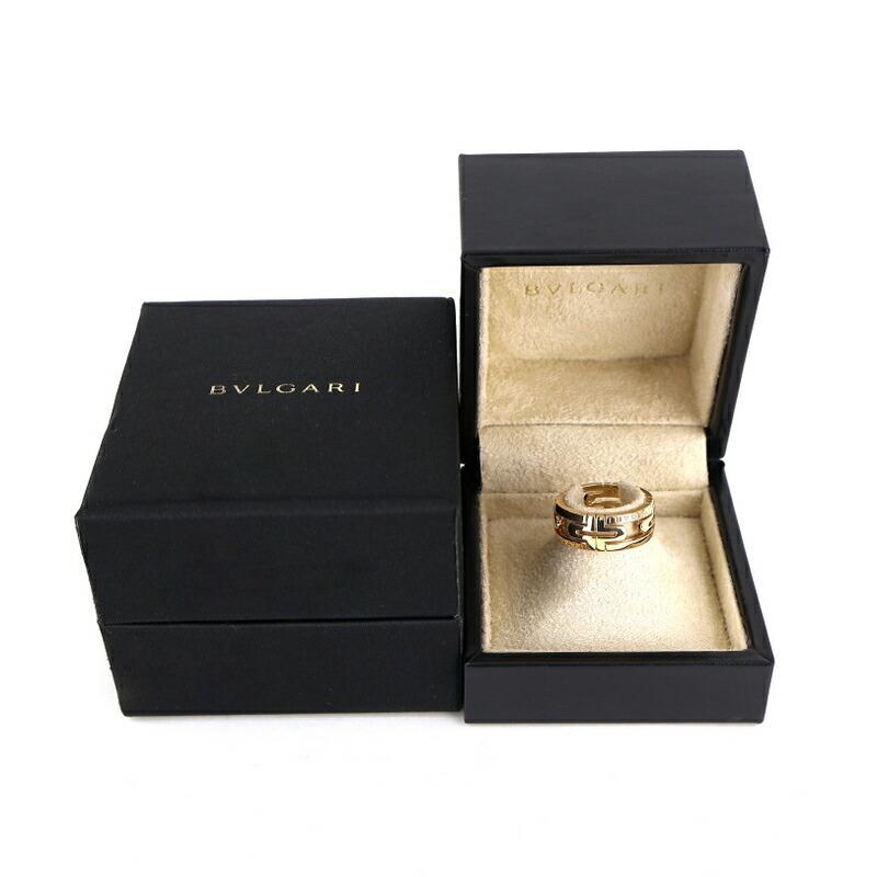 最終 BVLGARI 廃盤 美品 オープンパレンテシ リング 11号 K18YG パレンテシ ブルガリ リング パレンテシオープン 18k 18金 イエロー