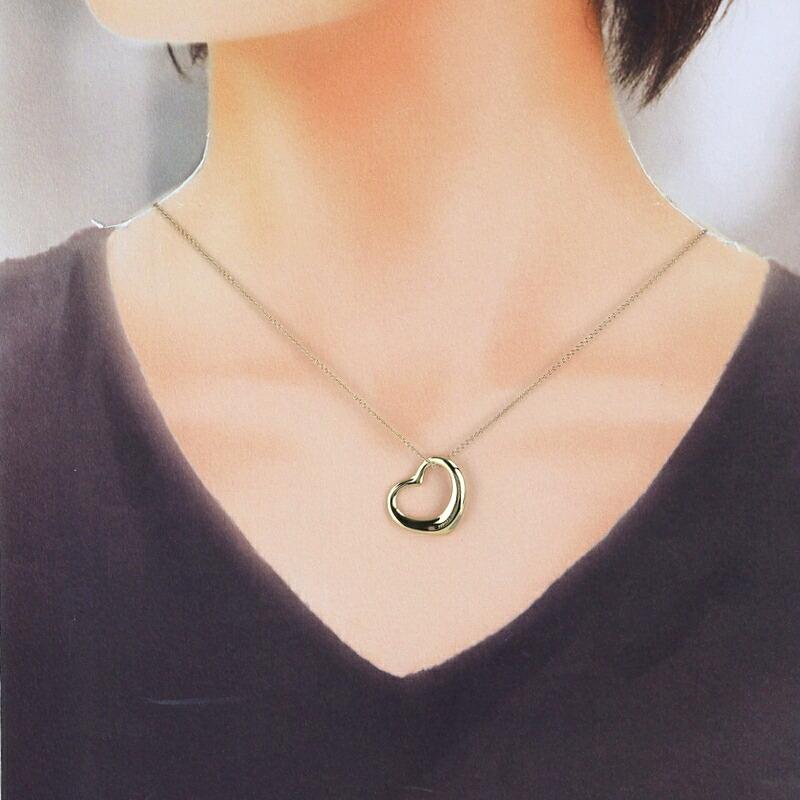 Elsa Peretti ティファニー ネックレス K18YG オープンハート