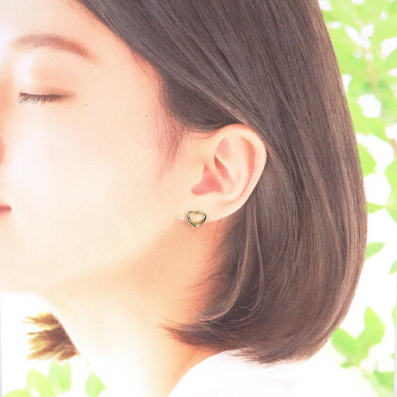 Elsa Peretti ティファニー ピアス レディース オープンハート 18k 18