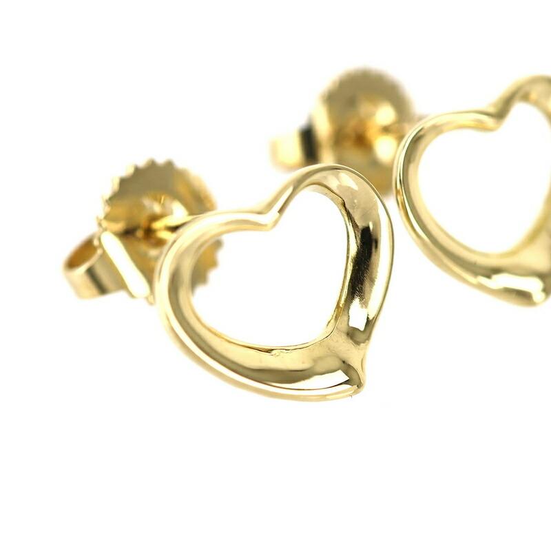 Elsa Peretti ティファニー ピアス レディース オープンハート 18k 18