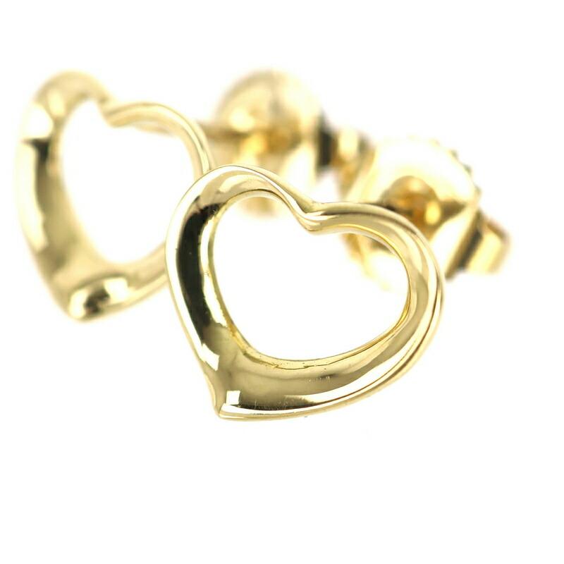 Elsa Peretti ティファニー ピアス レディース オープンハート 18k 18