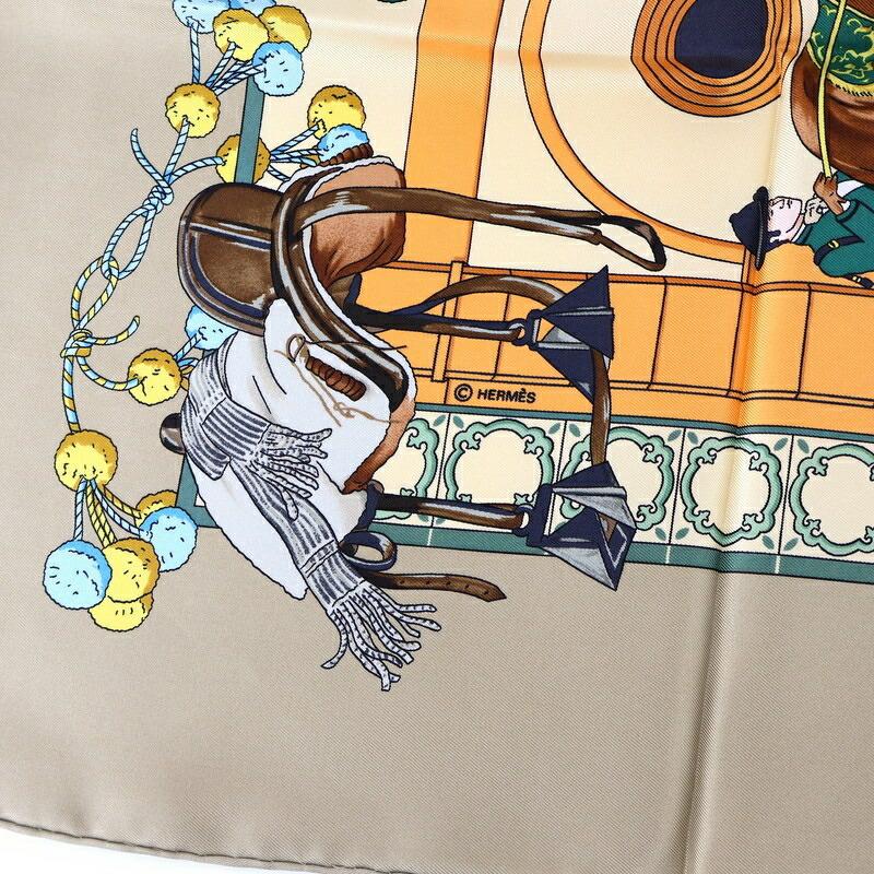 HERMES（エルメス） スカーフ レディース ベージュ系 カレ90 王立