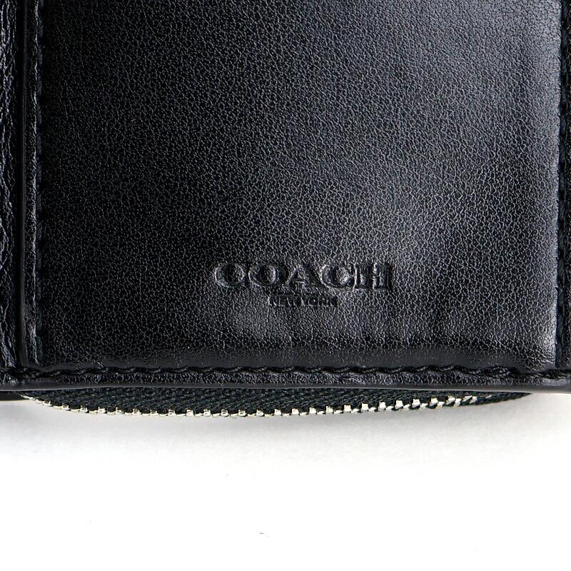 COACH（コーチ） 財布 レディース 三つ折り財布 チェック柄 レッド