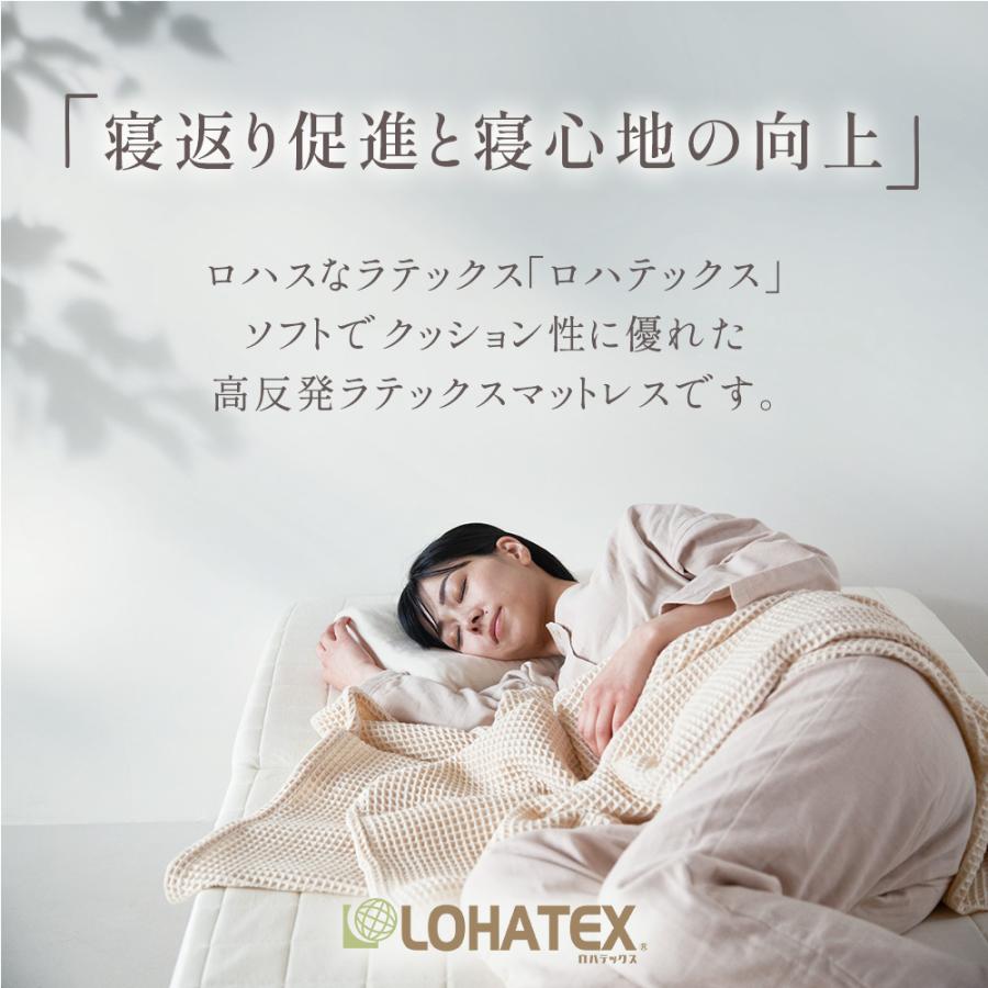 LOHATEX 三つ折り 高反発ラテックス 7.5cm 7ゾーン マットレス