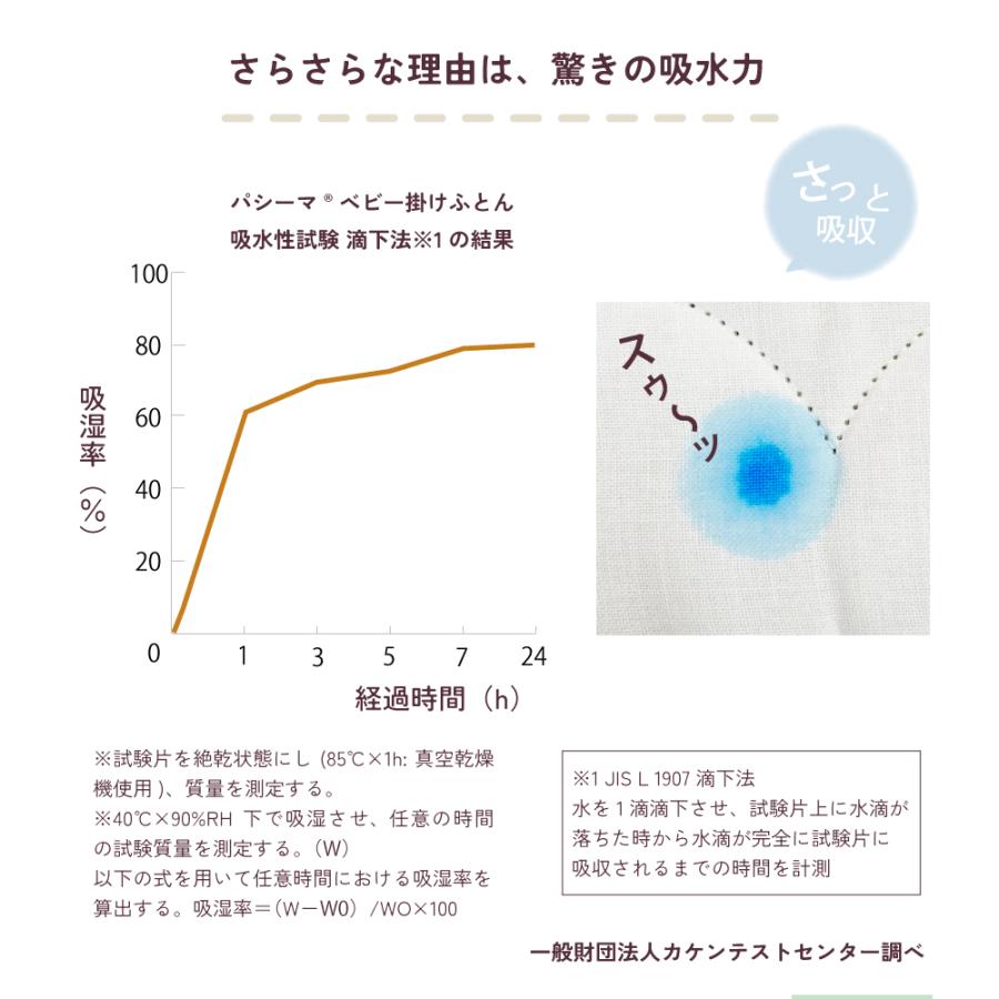 【プレゼント・ギフト用 ラッピング代込み】パシーマ の生地を使った ベビー掛布団 85×120cm 掛け布団 pasima 赤ちゃん ベビー 乳幼児 エコテックス アイボリー_12