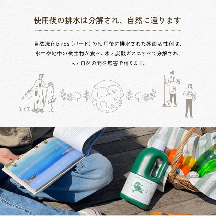 自然洗剤birds(バード) 詰替えパック 750ml : こだわり・ほんものSHOP