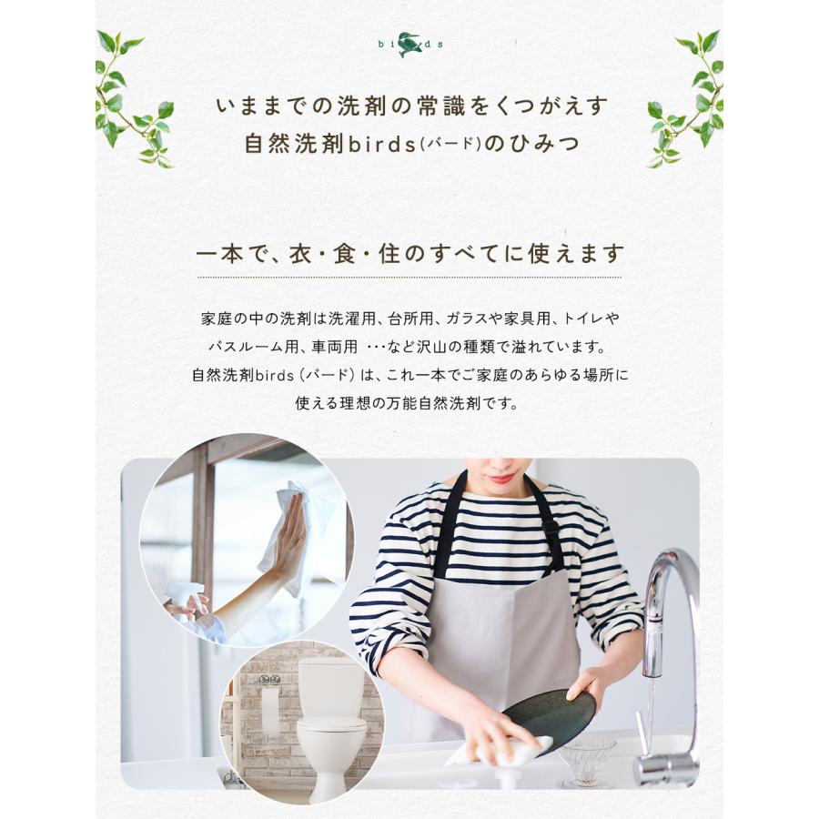 自然洗剤birds(バード) 詰替えパック 750ml : こだわり・ほんものSHOP