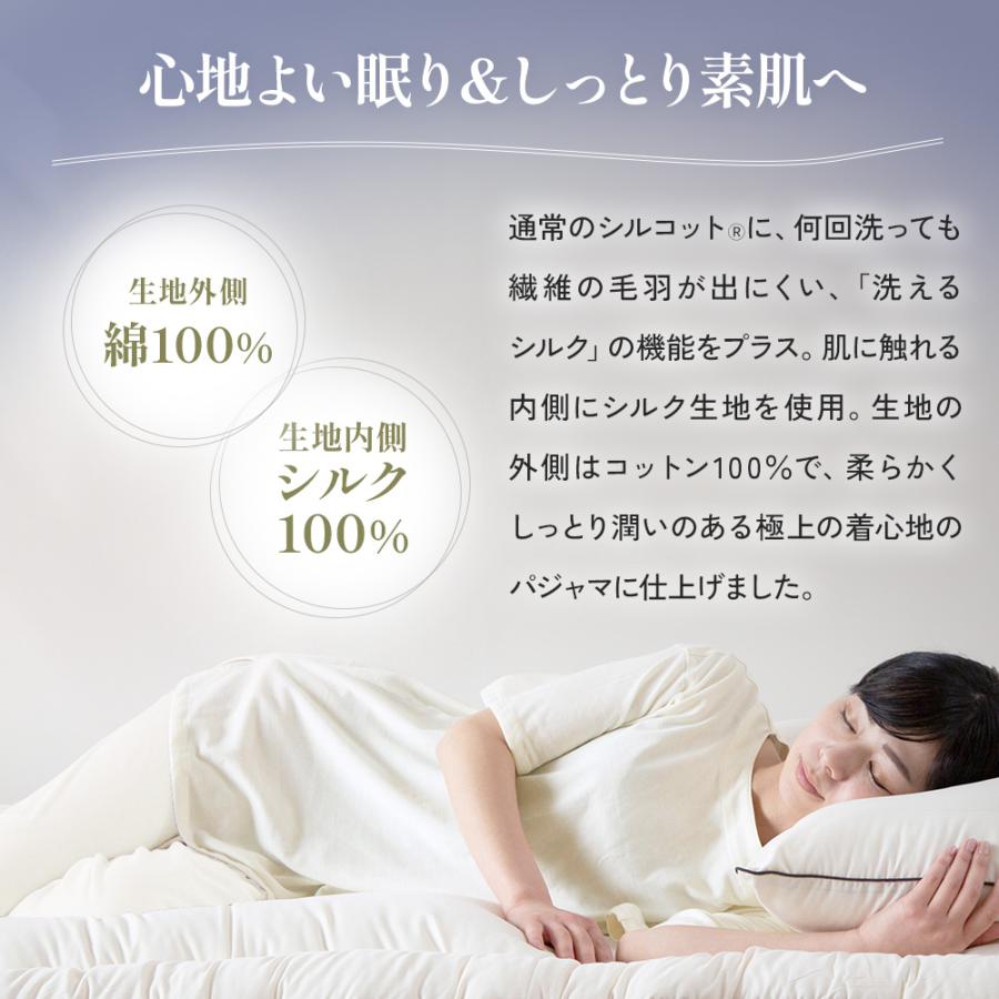 インナーシルクニットパジャマ　Mサイズの画像