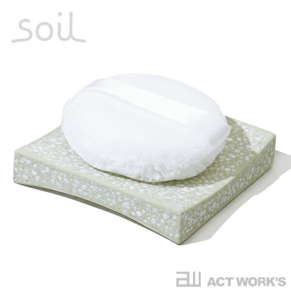 全3色 Soil パフトレイ（M）PUFF TRAY M 珪藻土 ソイル スポンジ 水滴 しずく 置き 洗面台 水濡れ 洗顔 メイク落とし お風呂場 バスルーム シャワールーム | soil(珪藻土)