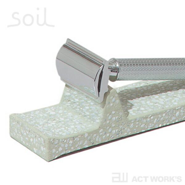 全4色 SOIL レーザートレー RAZOR TRAY T字カミソリ置き ソイル 珪藻土 天然素材 レザートレイ 剃刀スタンド かみそり台 洗面台 浴室 吸湿 水滴 | soil(珪藻土) | 02