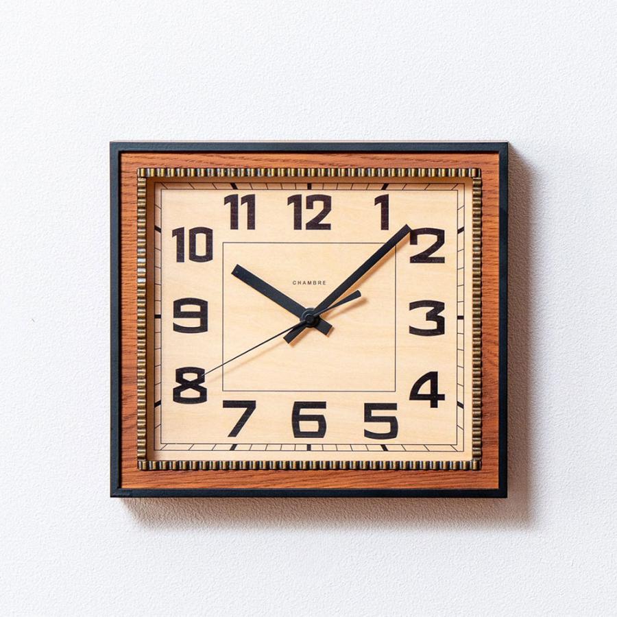 《全2色》CHAMBRE ブラスレクタングルクロック -ソリッド- BRASS RECTANGLE CLOCK -Solid -【シャンブル 壁掛け時計 interzero インターゼロ ウォールクロック】 | ブランド登録なし | 11