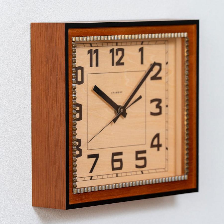 《全2色》CHAMBRE ブラスレクタングルクロック -ソリッド- BRASS RECTANGLE CLOCK -Solid -【シャンブル 壁掛け時計 interzero インターゼロ ウォールクロック】 | ブランド登録なし | 12