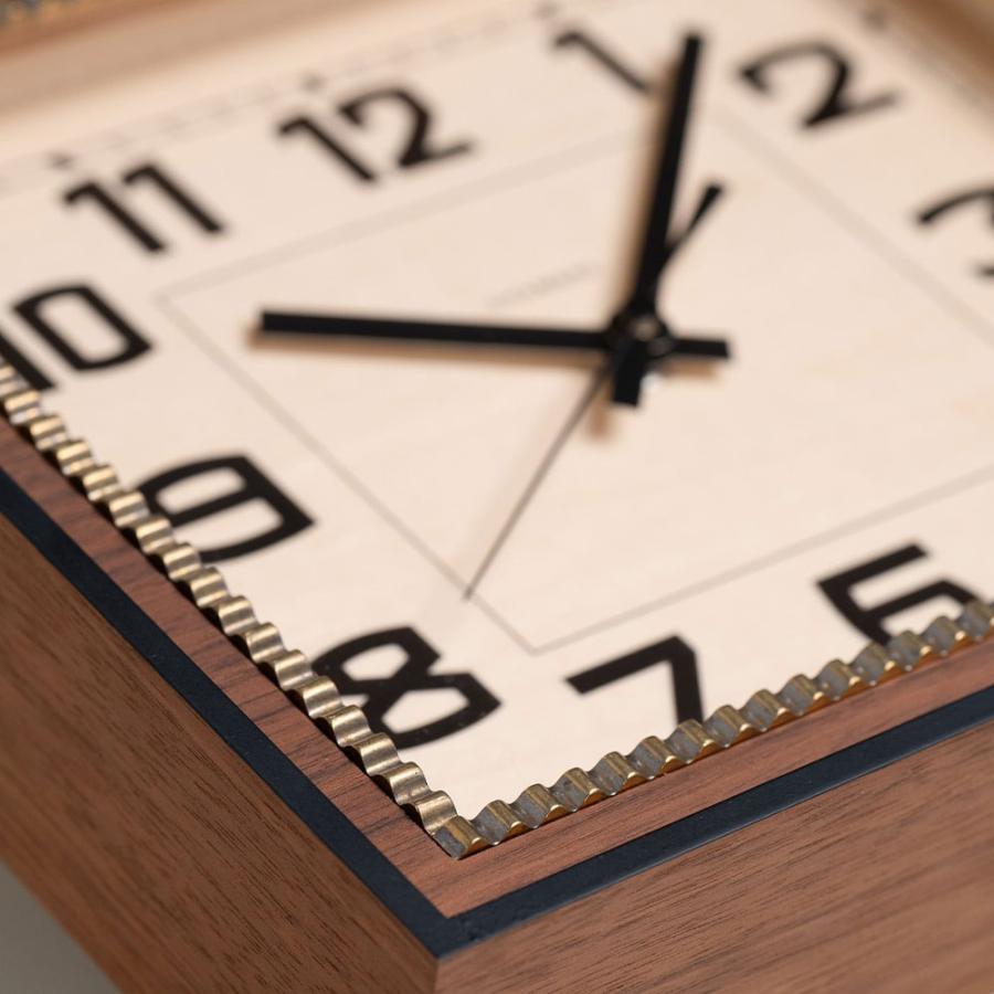 《全2色》CHAMBRE ブラスレクタングルクロック -ソリッド- BRASS RECTANGLE CLOCK -Solid -【シャンブル 壁掛け時計 interzero インターゼロ ウォールクロック】 | ブランド登録なし | 02