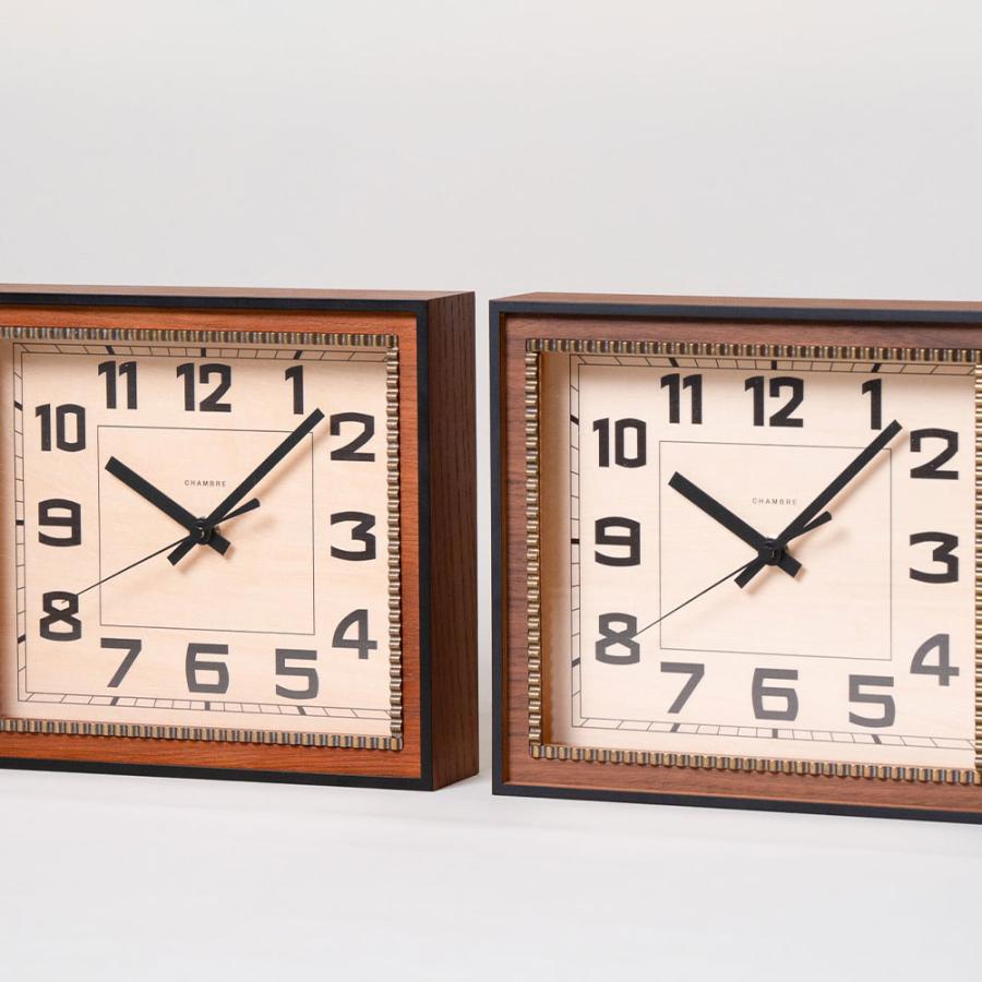《全2色》CHAMBRE ブラスレクタングルクロック -ソリッド- BRASS RECTANGLE CLOCK -Solid -【シャンブル 壁掛け時計 interzero インターゼロ ウォールクロック】 | ブランド登録なし | 08