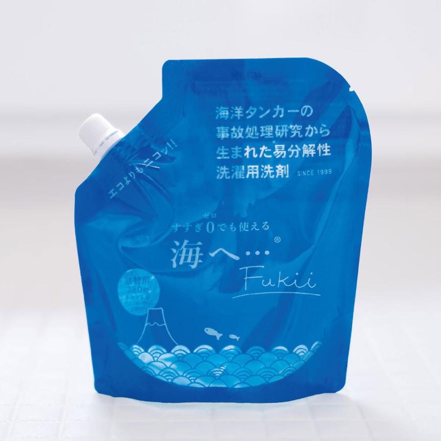 洗濯洗剤 海へ…Fukii 詰替パック380g 2個セット【洗濯用洗剤 詰め替え用 ランドリー洗剤 人気 ギフト 新生活 日本製 シンプル ブランド】 | がんこ本舗 | 06