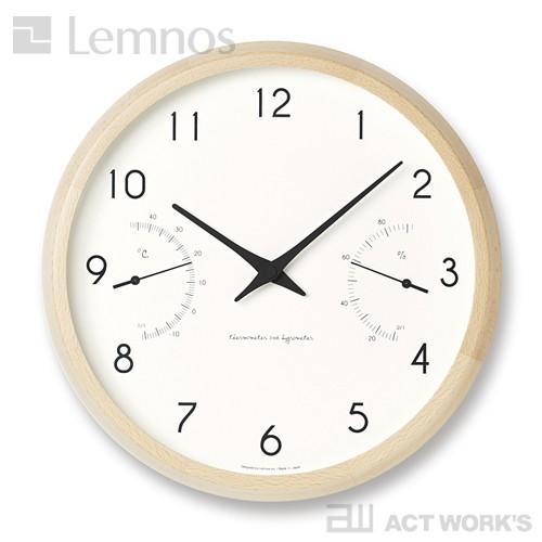 LEMNOS Campagne air カンパーニュ エール 温湿度計付き掛け時計 タカタレムノス | Lemnos