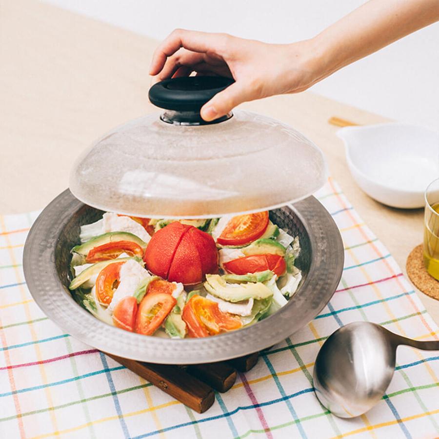 HARIO ハリオ フタがガラスのIH対応ステンレス鍋26雪平 MIS-26 【デザイン キッチン ステンレス 耐熱ガラス IH対応 炊飯 日本製 雪平鍋】 | HARIO | 03