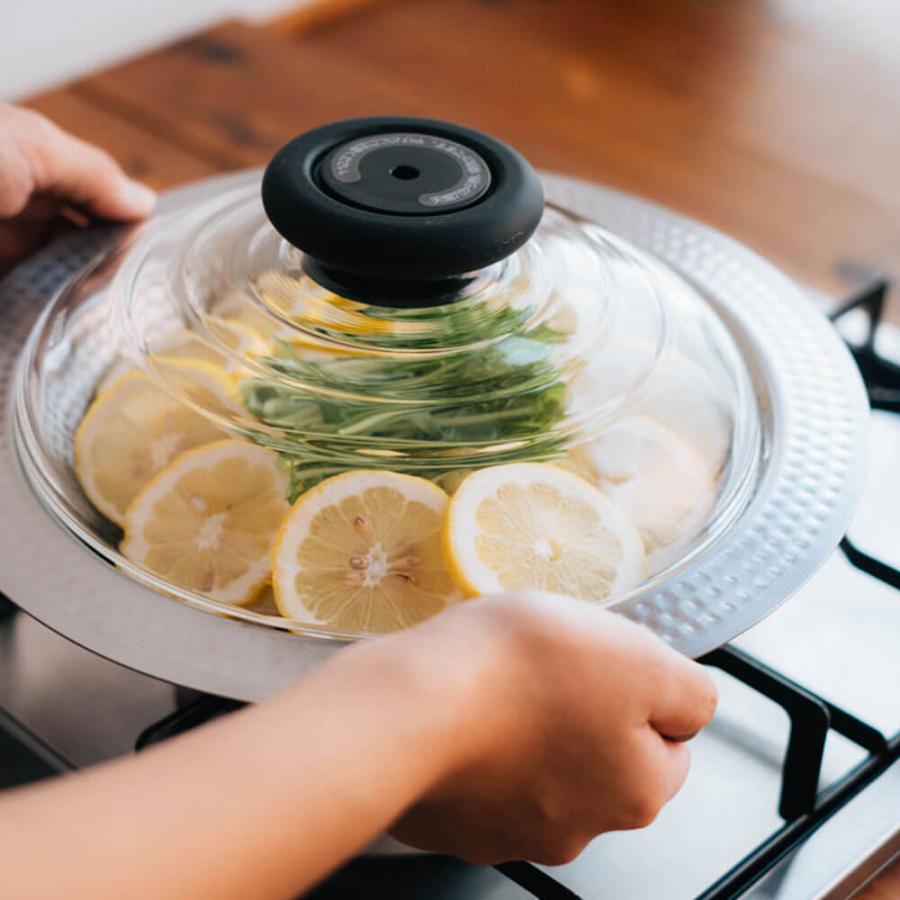 HARIO ハリオ フタがガラスのIH対応ステンレス鍋26雪平 MIS-26 【デザイン キッチン ステンレス 耐熱ガラス IH対応 炊飯 日本製 雪平鍋】 | HARIO | 06