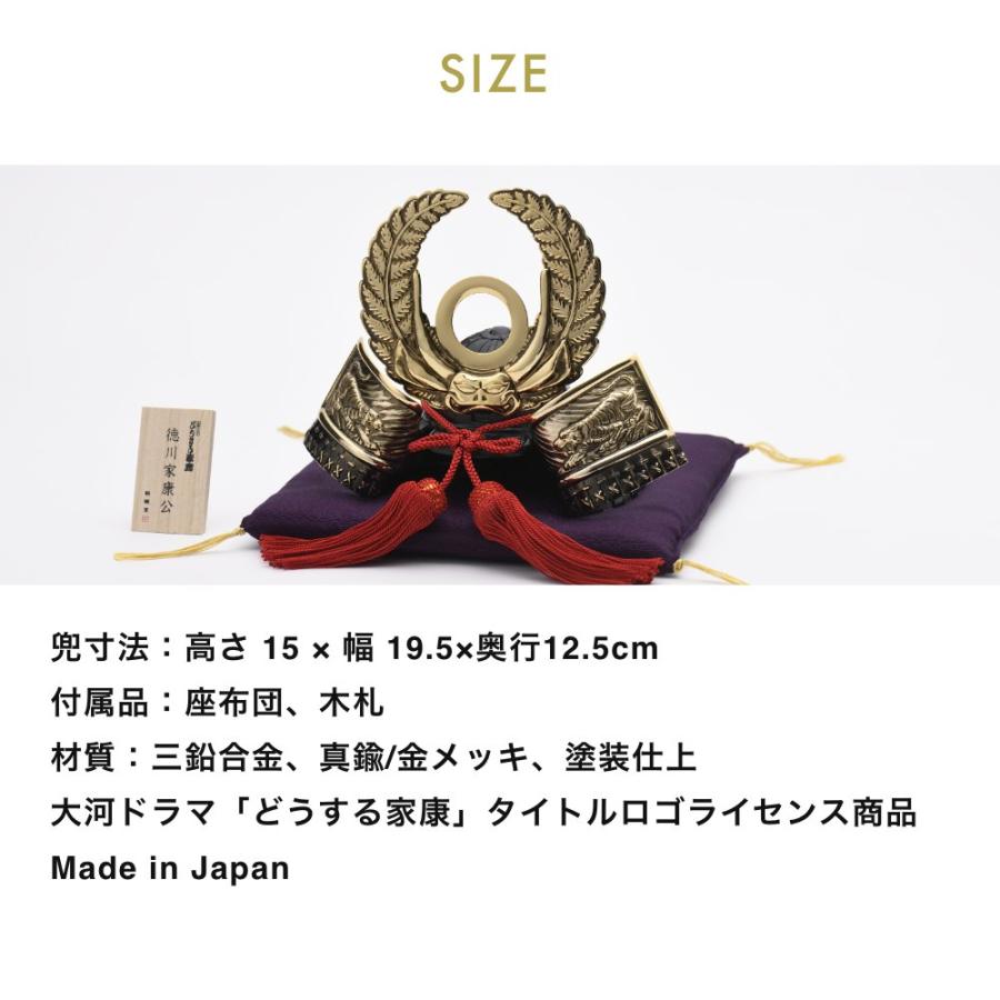 銀雅堂 徳川家康公兜 出世兜 シダの葉 金属製兜 武将兜