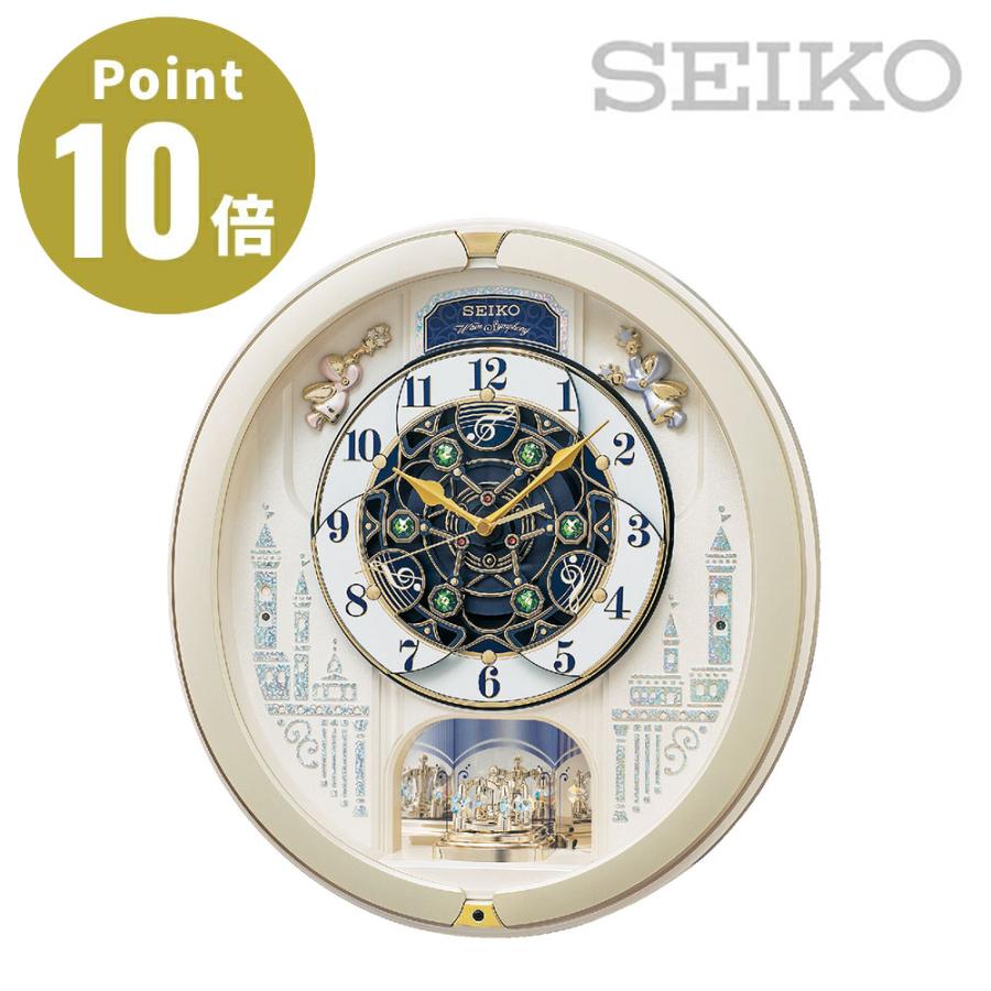 セイコー SEIKO 回転 時計 掛け からくり メロディ 電波 RE579S 【極美品】セイコー メロディ電波からくり掛時計（39曲入） なら RE579S インテリア時計