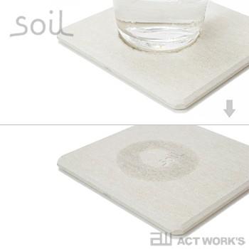 soil コースターライト（同型2枚組） ソイル 珪藻土 吸水性 吸湿 調湿性 自然素材 石動 イスルギ | SOIL(ファッション) | 03