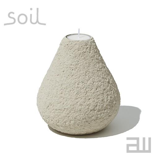 soil キャンドルオブジェクト Mサイズ キャンドルスタンド キャンドル立て ろうそく アロマキャンドル ソイル 珪藻土 吸水性 吸湿 調湿性 石動 イスルギ | SOIL(ファッション)