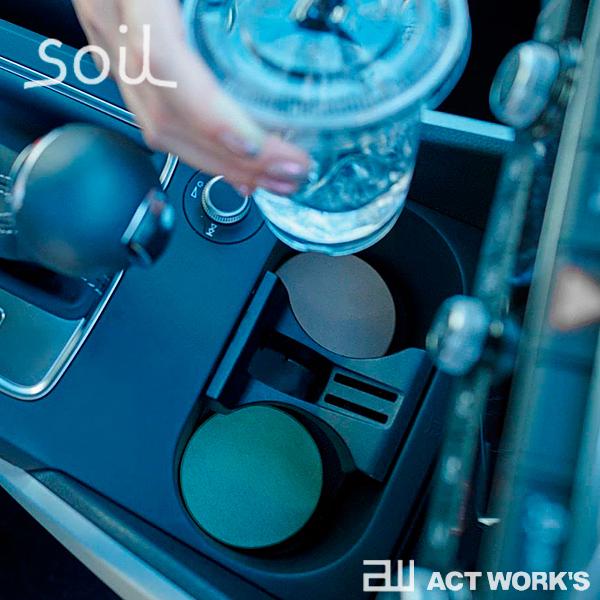 soil コースターforカー ドリンクホルダー用珪藻土コースター ソイル 珪藻土 吸水性 水滴 ペットボトル コンビニコーヒー 車内 石動 イスルギ | SOIL(ファッション) | 01