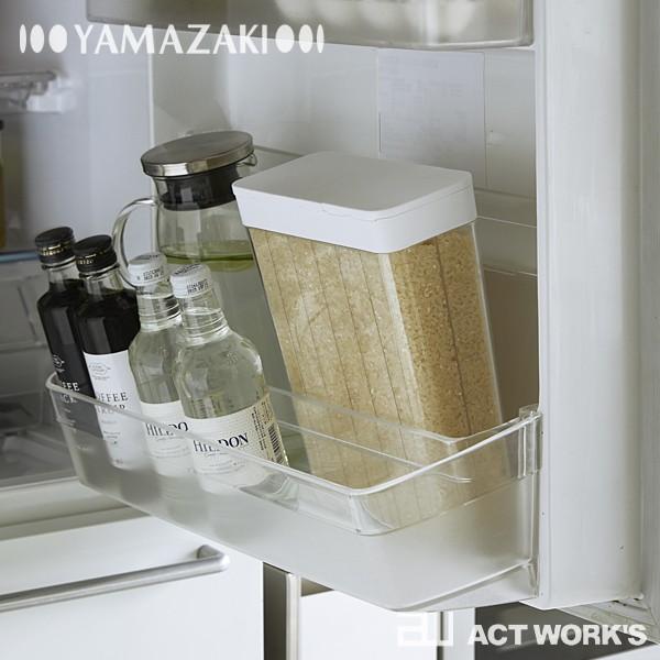 Yamazaki tower 1合分別 冷蔵庫用米びつ 山崎実業 タワー ストッカー 米櫃 ドアポケット 野菜室 保存容器 キッチン雑貨｜actworksplus｜03