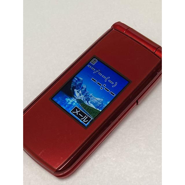 ドコモ docomo FOMA らくらくホン F-09B レッド☆ FUJITSU 富士通/ガラケー/ケータイ 動作確認/初期化OK 判定○ A5836｜acty0102｜03