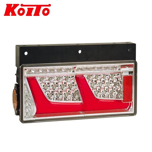 KOITO 小糸製作所 トラック用オールLEDリアコンビネーションランプ 2連タイプ LEDRCL-24L2S  左 シーケンシャルターン