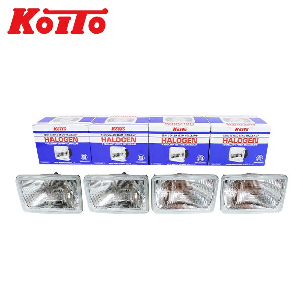KOITO 小糸製作所 12V 角型 角目 4灯式 四灯式 左右 4個セット FJ60