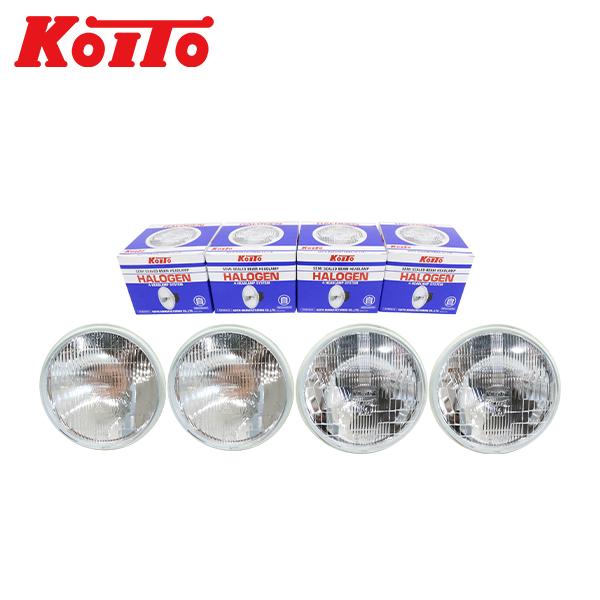 KOITO 小糸製作所 12V 丸型 丸目 4灯式 四灯式 4個 セット 旧車 などに 4HSSB-1-12HP ×2、4HSSB-2-12HP ×2  電球交換式