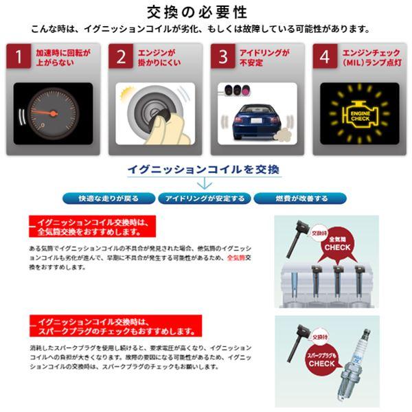 NGK 3本 イグニッション コイル U5560 スズキ スペーシア MK32S 33400