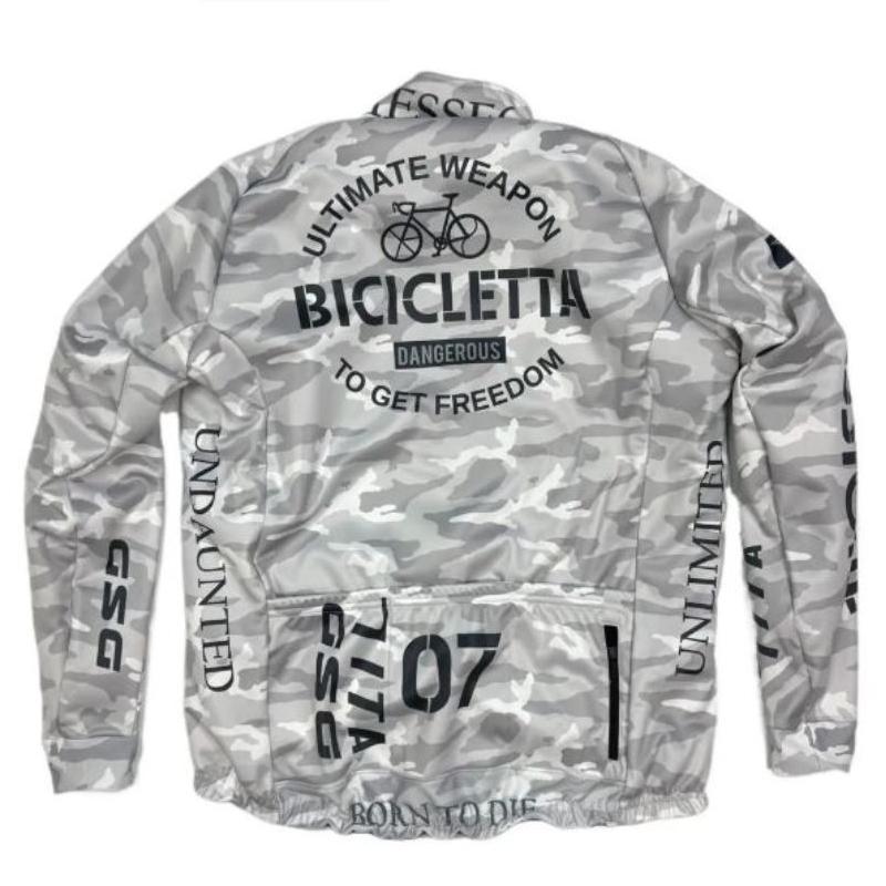 ★7ITA GSGサイクルジャージ★裏起毛ジャケット★Ｍ★美品 7-ITA（セブン・アイティーエー）メンズ サイクル ウェア 7ITA Bomber