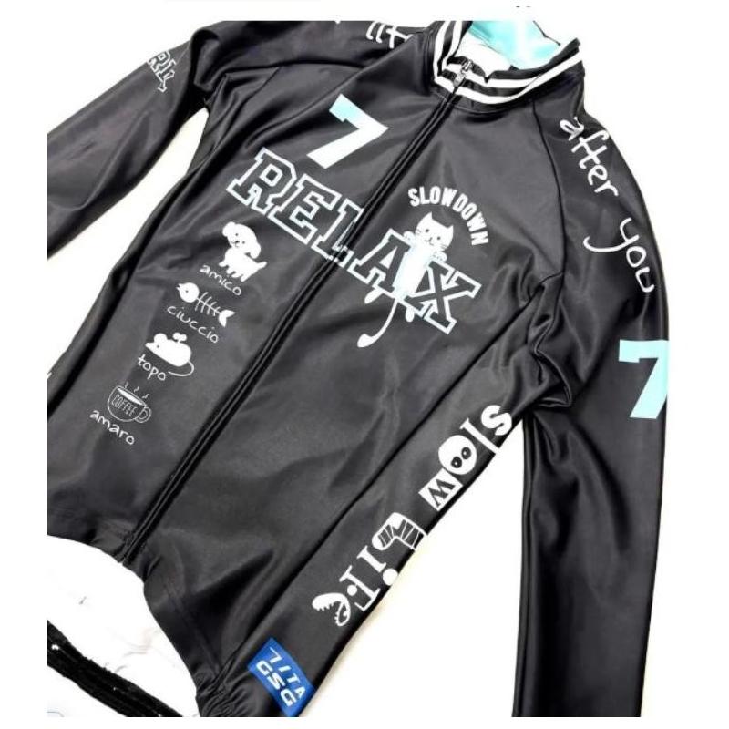 7-ITA（セブン・アイティーエー）Relax Cat Lady Jacket Black / レディース サイクル ジャケット ウェア (Mサイズ）セブンイタリアの画像