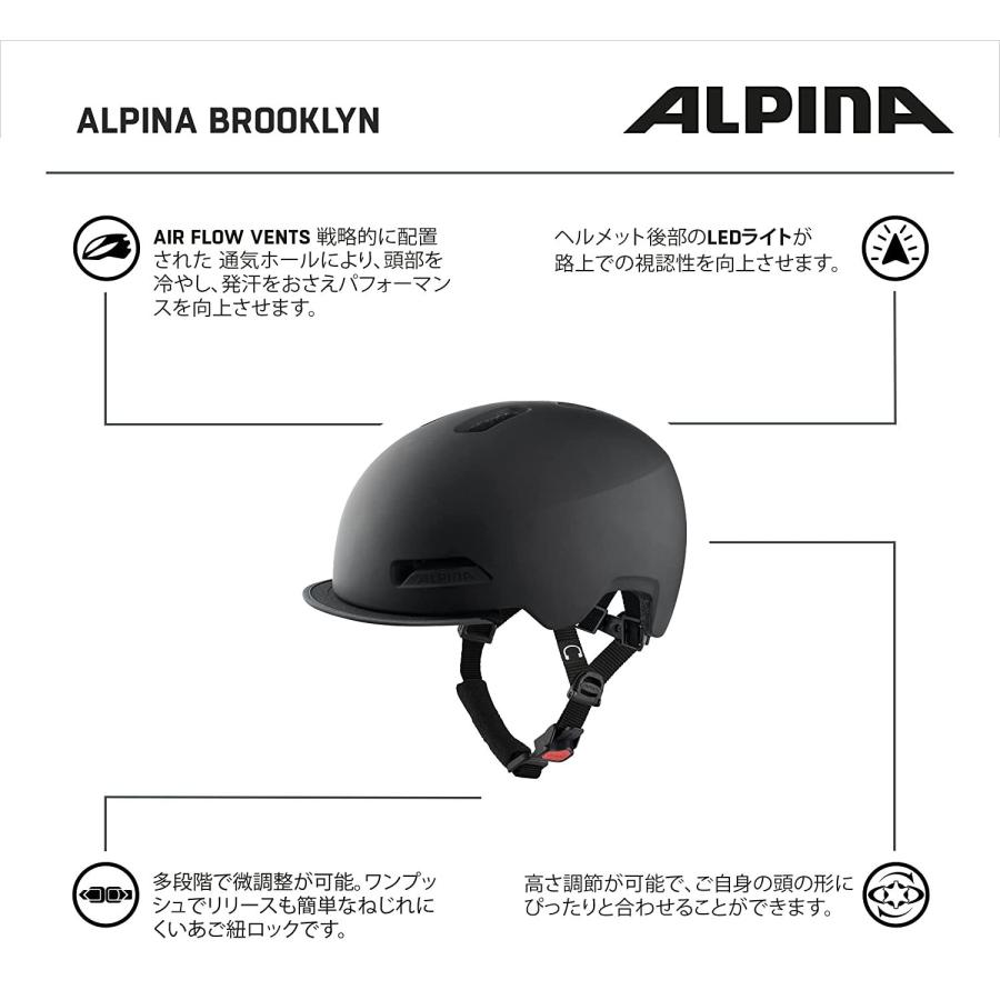 ALPINA(アルピナ) BROOKLYN（ブラックマット）57-61 cm / サイクル