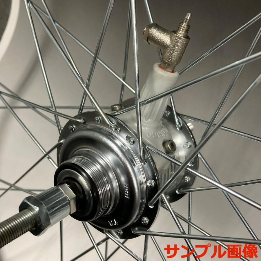 【新品】27インチ内装5段変速 完組リヤホイール 空気ミハル君付（アルベルトなど エアハブ アルミリム リアホイール 27インチ 外装（ボスフリー