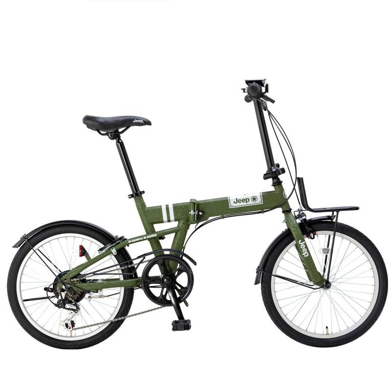 ジープ JEEP JE-206G (OLIVE) JE 206 G 折畳み自転車 フォールディング 