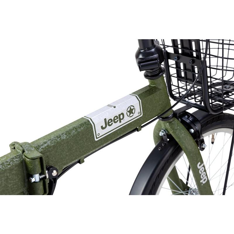 jeep折り畳み自転車 je206gオリーブ