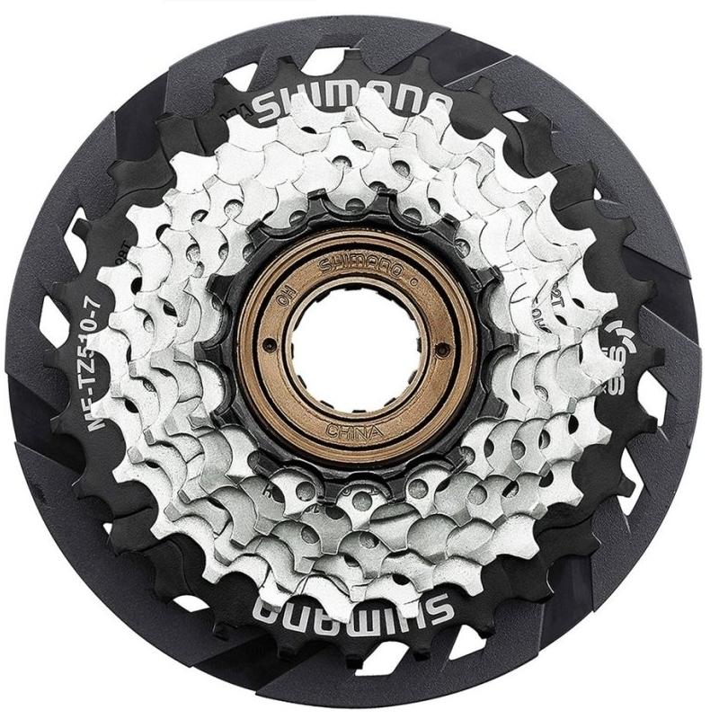 シマノ(SHIMANO) ターニー マルチプルホイル  ボスフリー MF-TZ510 7S 14-28T プロテクター付 SHIMANO Tourney MF TZ 510 7 A CP | シマノ