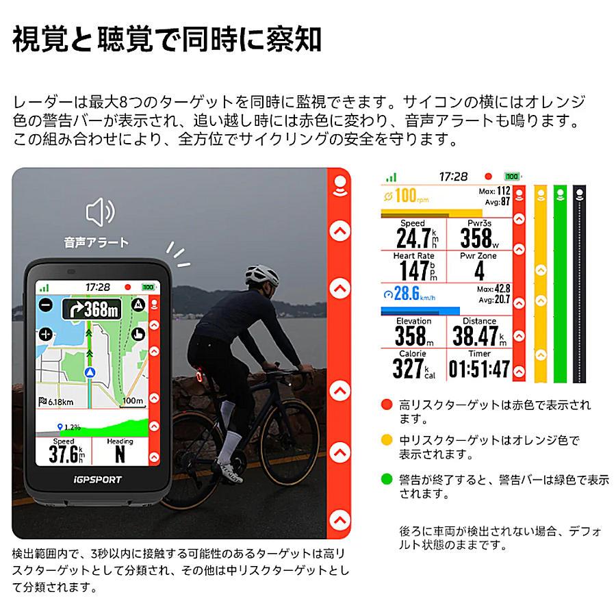 iGPSPORT（アイジーピースポーツ）SR mini スマートレーダーテール