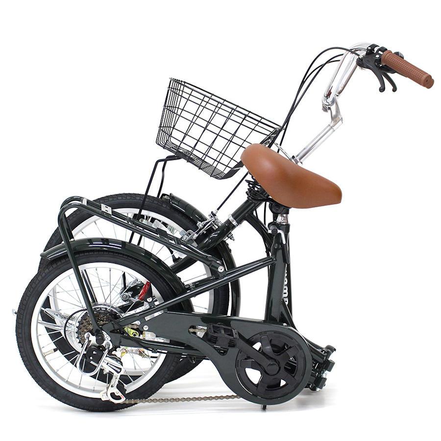 ミムゴ FIELD CHAMP MG-FCP2016GR 20×16インチ6段折畳み自転車GR（モス 