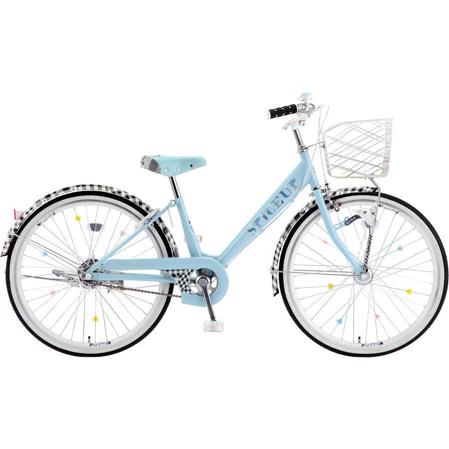 マグロ様【22】子供用自転車 子供車 SPICEUP 水色 24インチ シングル 22】子供用自転車 子供車 SPICEUP 水色 24インチ シングル
