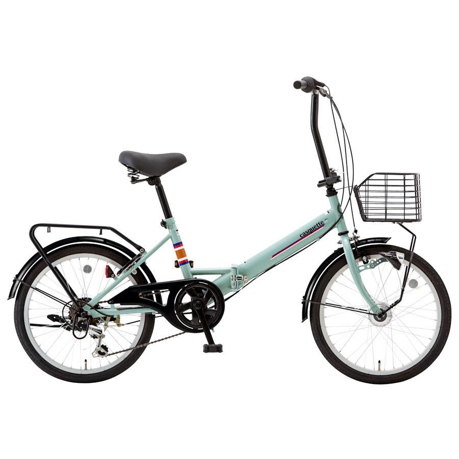 シオノ製CASQUETTE 20インチ シマノ6段 AUTO LED折り畳自転車 折りたたみ自転車 シオノ キャスケット α 20インチ 外装6段 オート