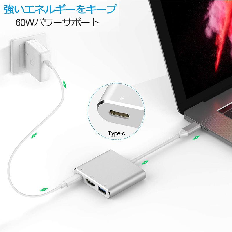 Nintendo Switch 3in1 Type C to HDMI変換アダプタ 任天堂スイッチ ドック HDMI USB Type C 変換器 TV大画面 ケーブル ドック 任天堂 スイッチ 送料無料｜ad-hitshop｜10