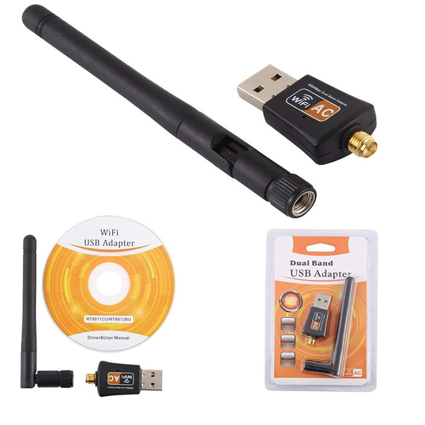 600Mbs 無線lan 子機 USB2.0 WIFI アダプター 高速 5G/433+2.4G