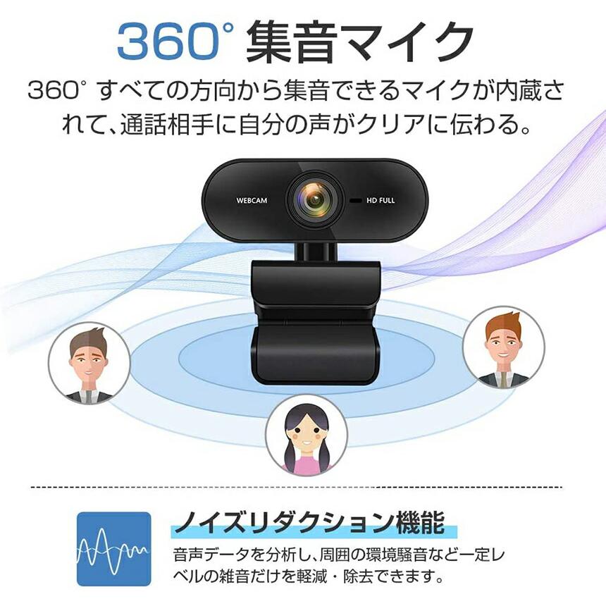ウェブカメラ 2台セット WEB カメラ マイク内蔵 PC USB 外付け 高画質